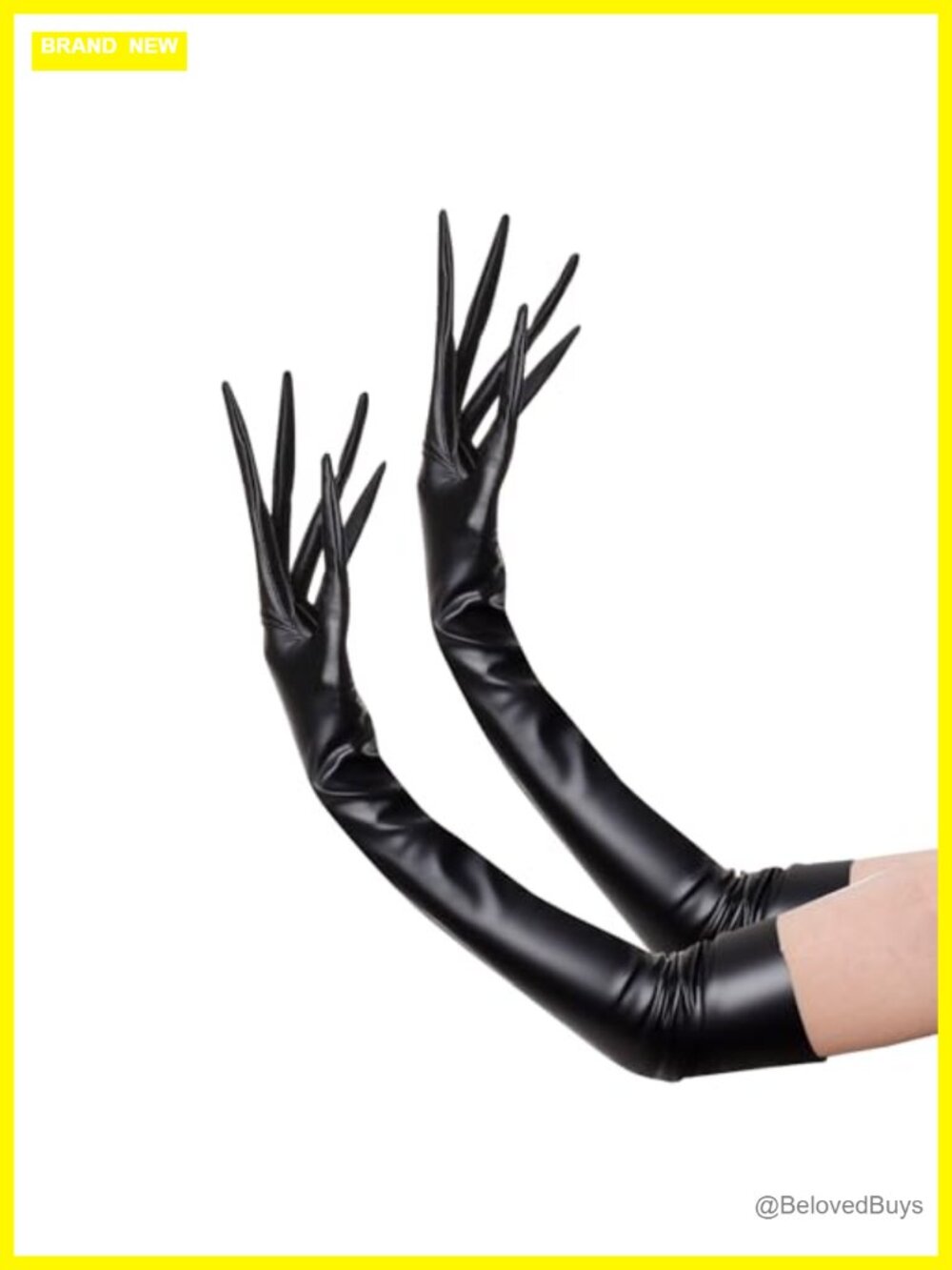 Women's Faux Leather Long Gloves Opera Costume Gloves Beyond Elbow Gloves 0438